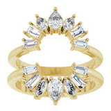 14K Yellow Gold 1 1/6 CTW Natural Diamond Ring Guard