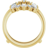 14K Yellow Gold 1 1/6 CTW Natural Diamond Ring Guard