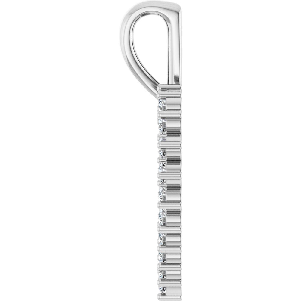 14K White Gold 1/3 CTW Natural Diamond Heart Pendant