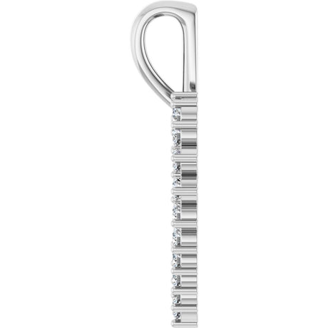 14K White Gold 1/3 CTW Natural Diamond Heart Pendant