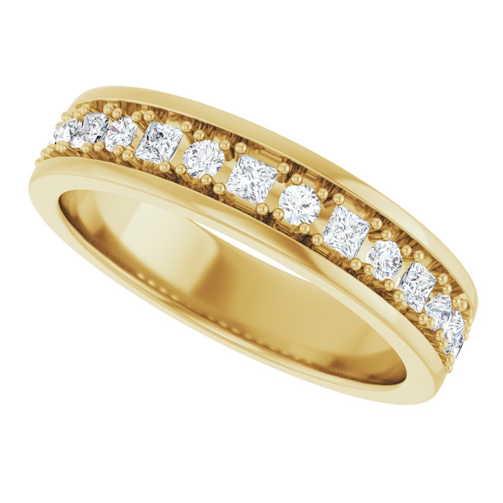 14K Yellow Gold 1/2 CTW Natural Diamond Band