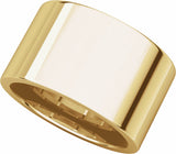 14K Yellow Gold 13 mm Comfort-Fit Flat Band Size 8.5