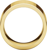 14K Yellow 13 mm Comfort-Fit Flat Band Size 6