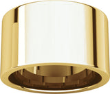 14K Yellow Gold 13 mm Comfort-Fit Flat Band Size 8.5