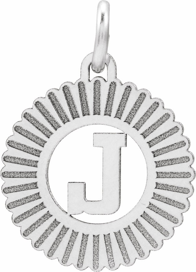 Sterling Silver Initial J Pendant