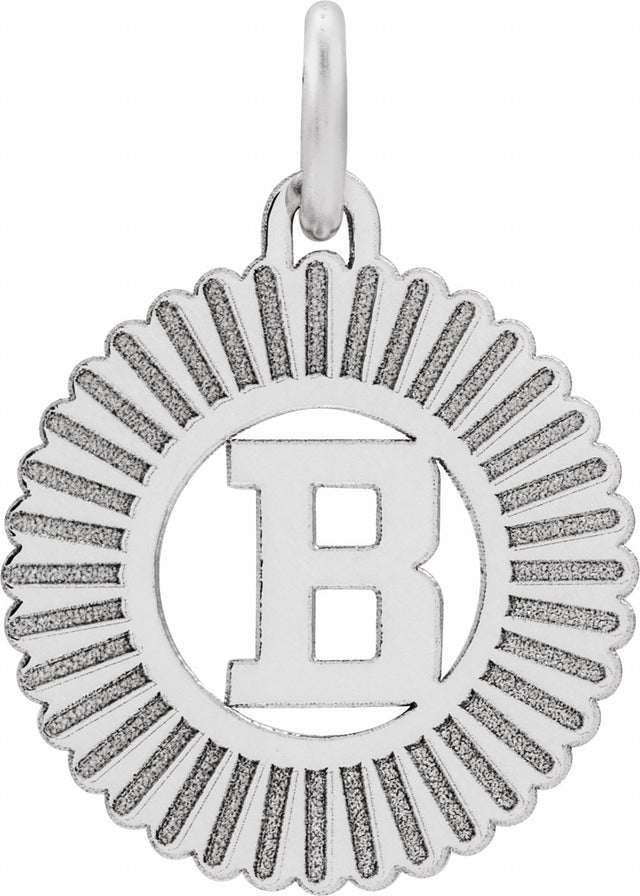 Sterling Silver Initial B Pendant