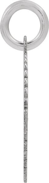 Sterling Silver Initial L Sunburst Pendant