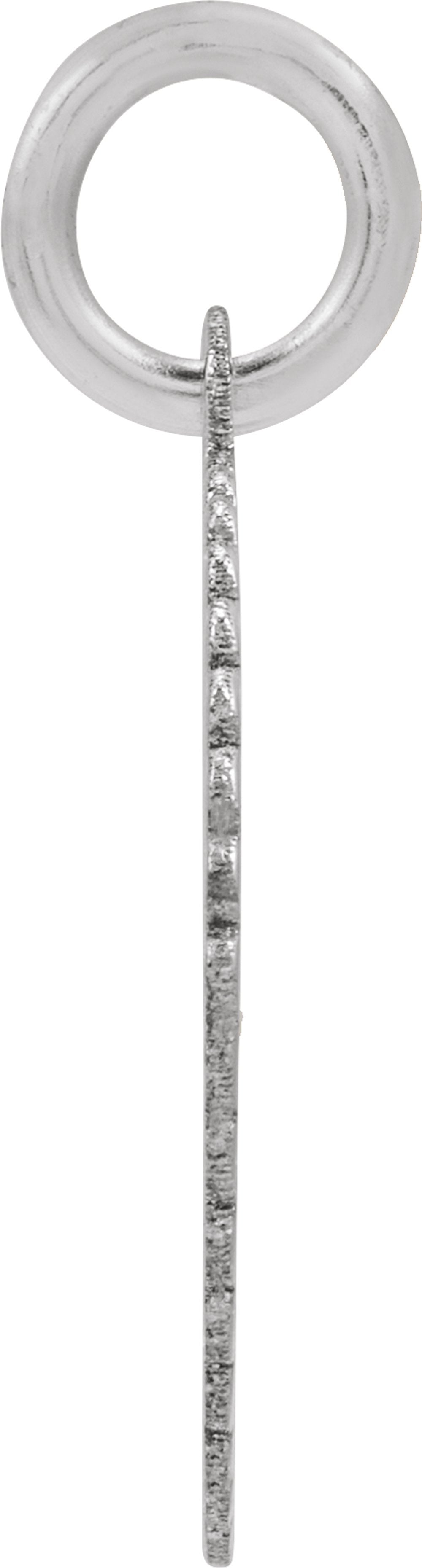 Sterling Silver Initial T Sunburst Pendant