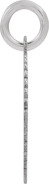 Sterling Silver Initial T Sunburst Pendant