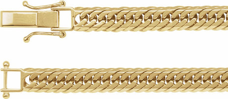 18K Yellow 6.2 mm Diamond-Cut Curb 20" Chain