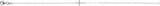 14K White Gold Sideways Cross 7" Bracelet