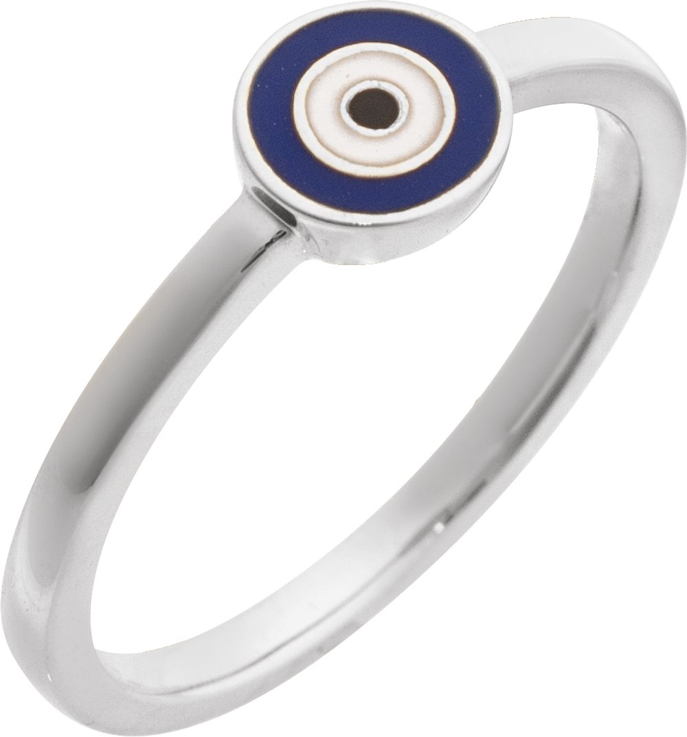 Sterling Silver Evil Eye Ring