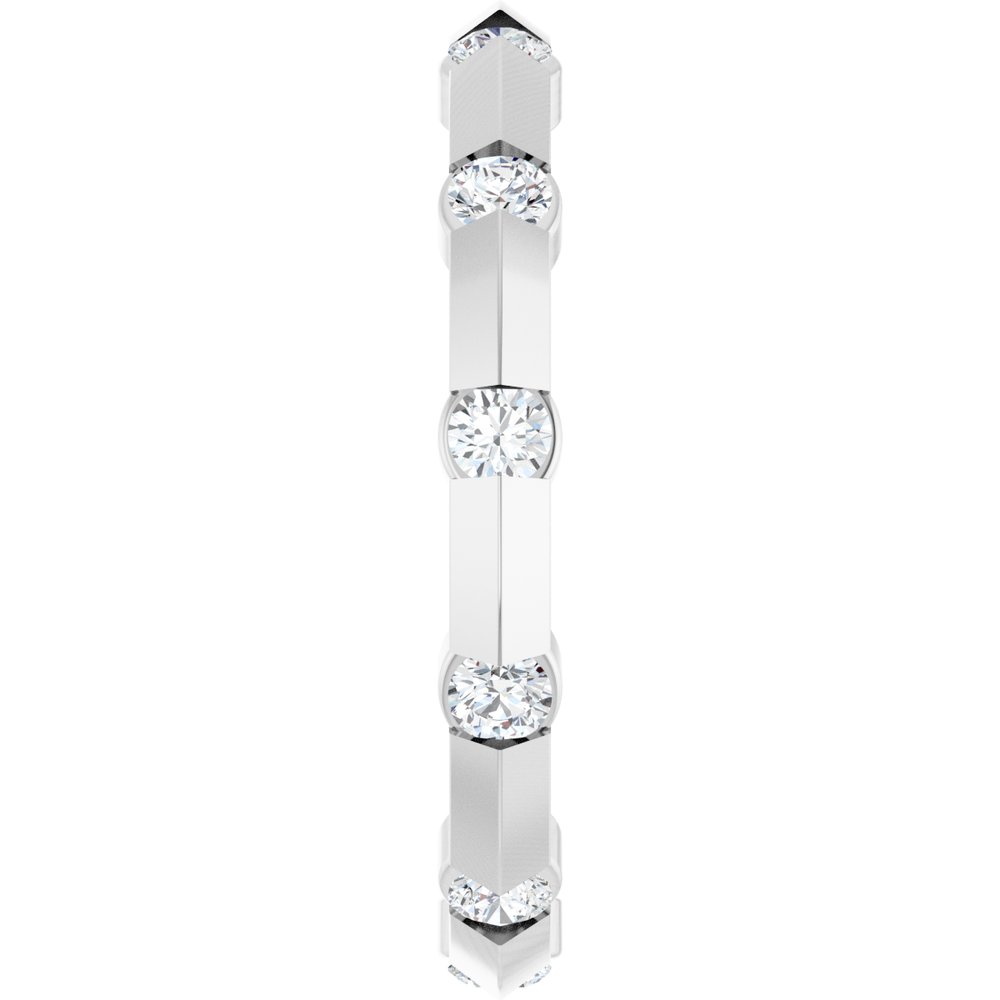 14K White 1/2 CTW Lab-Grown Diamond Eternity Band Size 7