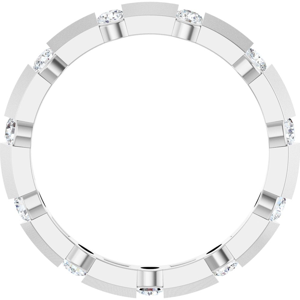 14K White 1/2 CTW Lab-Grown Diamond Eternity Band Size 7