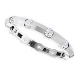 14K White 1/2 CTW Lab-Grown Diamond Eternity Band Size 7