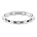 14K White 1/2 CTW Lab-Grown Diamond Eternity Band Size 7