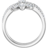 14K White 1 CTW Lab-Grown Diamond Ring Guard