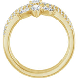 14K Yellow 1 CTW Natural Diamond Ring Guard