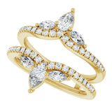 14K Yellow 1 CTW Natural Diamond Ring Guard