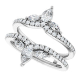 14K White Gold 1 CTW Natural Diamond Ring Guard