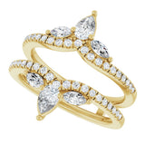 14K Yellow Gold 1 CTW Natural Diamond Ring Guard