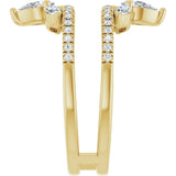 14K Yellow Gold 1 CTW Natural Diamond Ring Guard