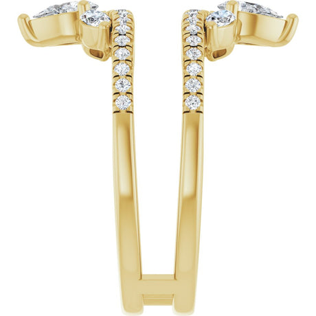 14K Yellow Gold 1 CTW Natural Diamond Ring Guard