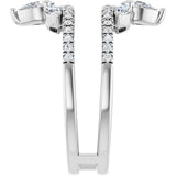 14K White Gold 1 CTW Natural Diamond Ring Guard