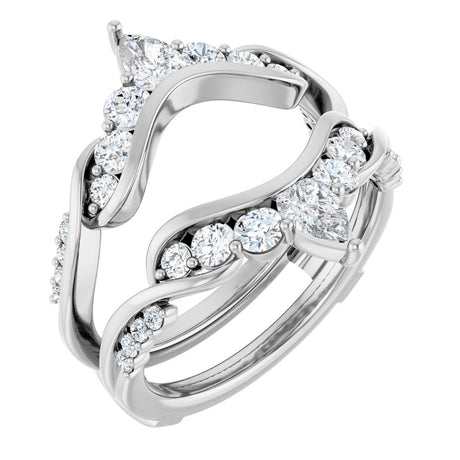 14K White Gold 1 1/8 CTW Lab-Grown Diamond Ring Guard