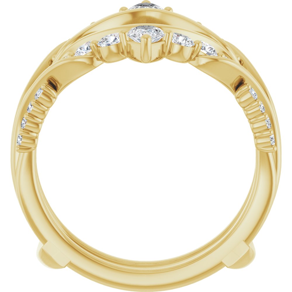 14K Yellow Gold 1 1/8 CTW Lab-Grown Diamond Ring Guard