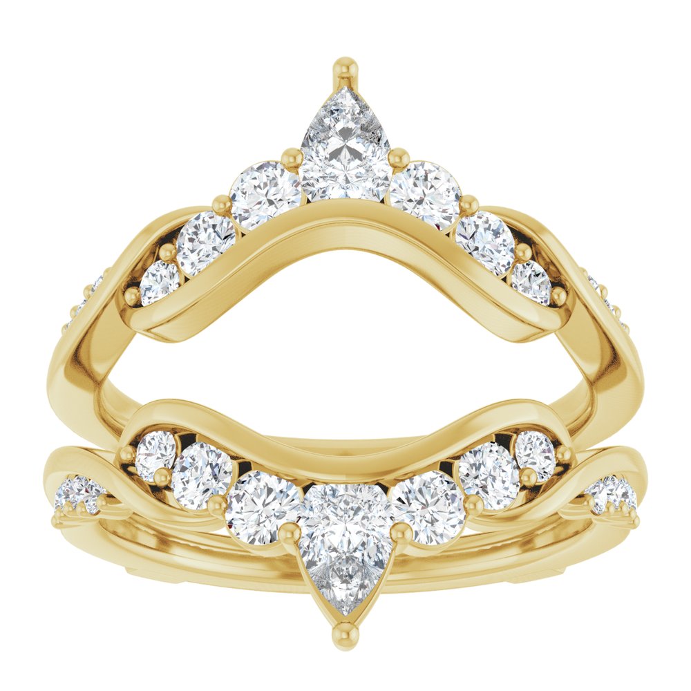 14K Yellow Gold 1 1/8 CTW Lab-Grown Diamond Ring Guard