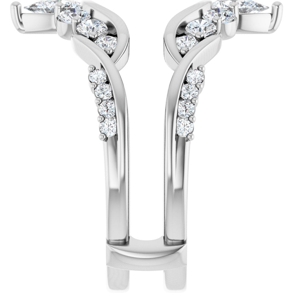 14K White Gold 1 1/8 CTW Lab-Grown Diamond Ring Guard