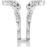 14K White Gold 1 1/8 CTW Lab-Grown Diamond Ring Guard