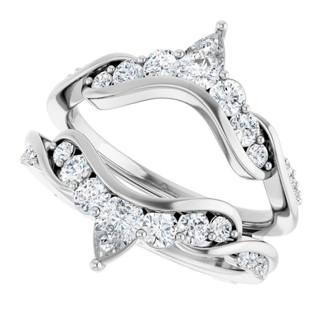 14K White Gold 1 1/8 CTW Lab-Grown Diamond Ring Guard