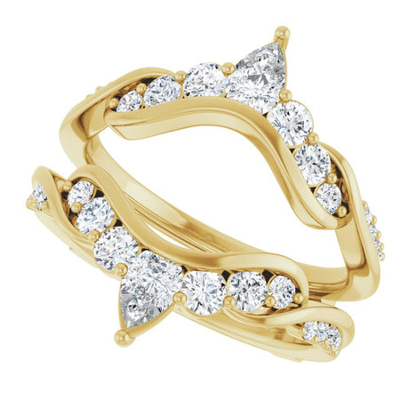14K Yellow Gold 1 1/8 CTW Lab-Grown Diamond Ring Guard