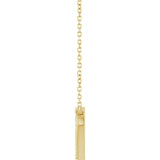 14K Yellow Gold 1/8 CTW Natural Diamond Petite Double Interlocking Heart 16-18" Necklace