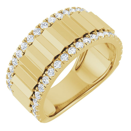 14K Yellow Gold 9/10 CTW Lab-Grown Diamond Band
