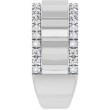 14K White Gold 9/10 CTW Lab-Grown Diamond Band