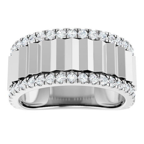 14K White Gold 9/10 CTW Lab-Grown Diamond Band