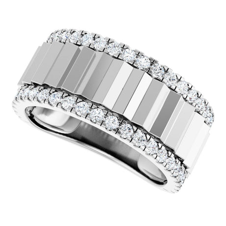 14K White Gold 9/10 CTW Lab-Grown Diamond Band