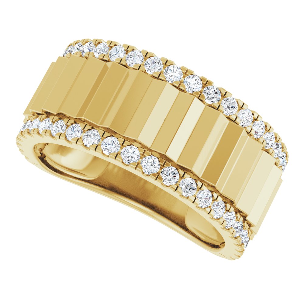 14K Yellow Gold 9/10 CTW Lab-Grown Diamond Band