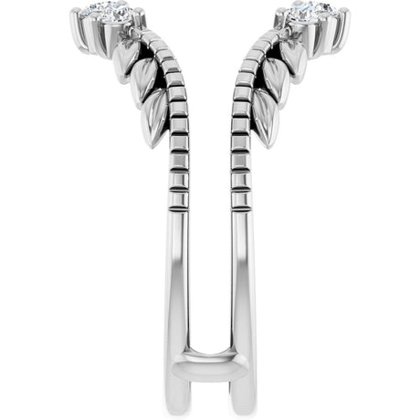 14K White Gold 1/3 CTW Natural Diamond Ring Guard