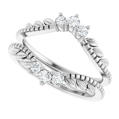 14K White Gold 1/3 CTW Lab-Grown Diamond Ring Guard