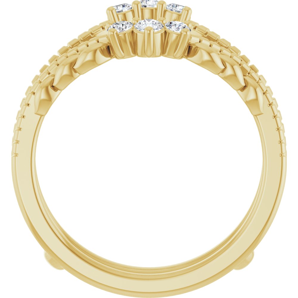 14K Yellow Gold 1/3 CTW Lab-Grown Diamond Ring Guard