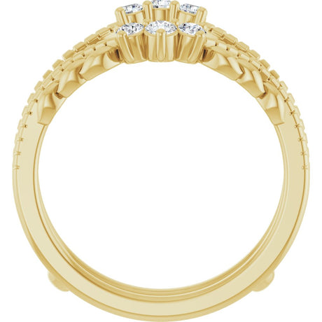 14K Yellow Gold 1/3 CTW Lab-Grown Diamond Ring Guard