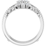 14K White Gold 1/3 CTW Lab-Grown Diamond Ring Guard