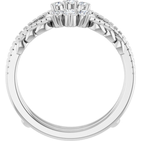 14K White Gold 1/3 CTW Lab-Grown Diamond Ring Guard