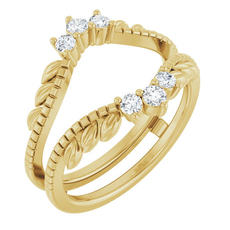 14K Yellow Gold 1/3 CTW Lab-Grown Diamond Ring Guard