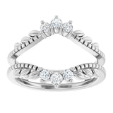 14K White Gold 1/3 CTW Natural Diamond Ring Guard