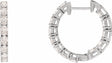14K White Gold 2 5/8 CTW Natural Diamond Inside-Outside 20.6 mm Hoop Earrings